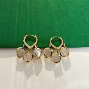 Tridrop Stylish Crystal Earrings